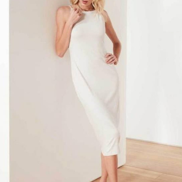 James Perse Cupro Cami Midi Dress in Pearl Size 2 NWT - Picture 1 of 9